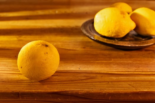 Fresh lemons on table , healthy eating