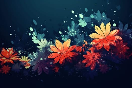 lay petal background flower layout blossom illustration abstract concept romantic spring season floral ai wallpaper nature plant leaf beautiful pastel bloom. Generative AI.