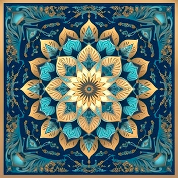 mandala tile, seamless texture, made with Generative AI. High quality illustration
