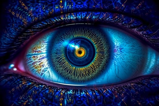 spiritual magical esoteric eye, intuitive vision, made with Generative AI. High quality illustration