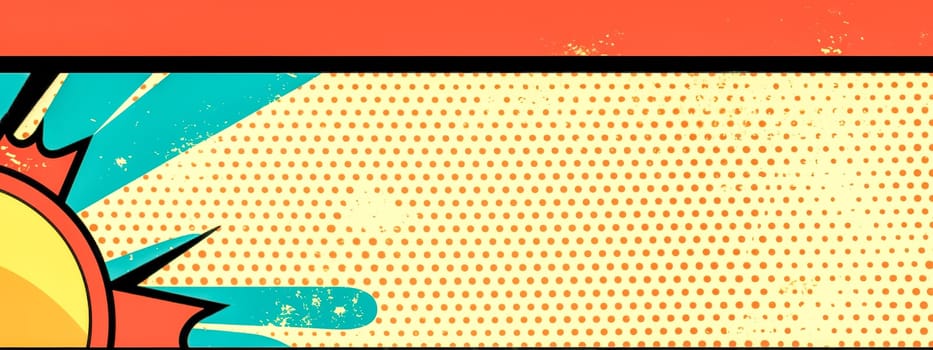 retro style, banner with copy space, made with Generative AI. High quality illustration