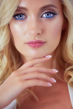 Beautiful young woman portrait , sitting in office