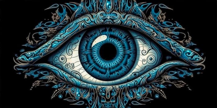 spiritual magical esoteric eye, intuitive vision, made with Generative AI. High quality illustration