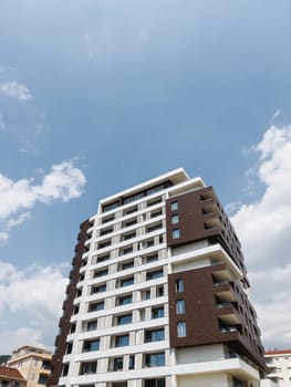 Modern high-rise building WOW hotel. Budva, Montenegro. High quality photo