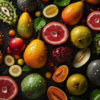 splash delicious berry bubble fresh lemon vitamin fruit sweet strawberry wave background splashing food drop organic natural water green healthy apple. Generative AI.