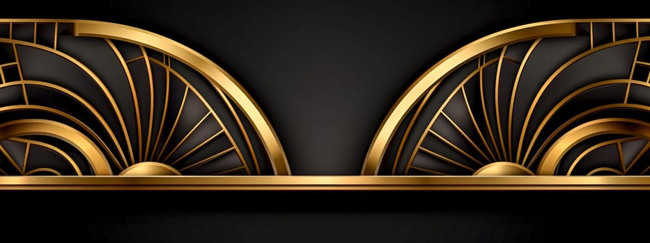 luxury art deco style, banner, made with Generative AI. High quality illustration