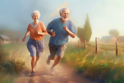 Old people healthy lifestyles, Gym, Fitness, doing sport, Elderly, people hiking and happy fitness , relax trekking together. Health, wellness , sport active lifestyle motivation with cardio