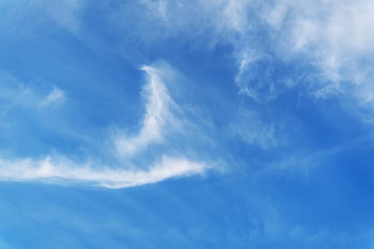 Summer blue sky cloud gradient light white background. The beauty is clear, cloudy, in the sunlight a calm bright light