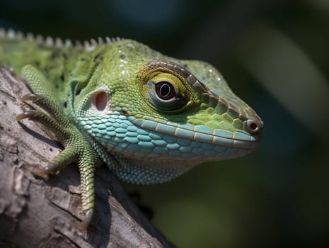green iguana in the nature