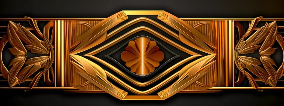 luxury art deco style, banner, made with Generative AI. High quality illustration