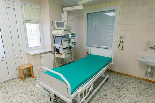 Interior view of empty operating room with new interior and equipment