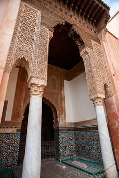 MARRAKECH, MOROCCO 09/11/2013 - The Sadian Tombs. the mausoleum of the Sa'diana dynasty, in Marrakesh.