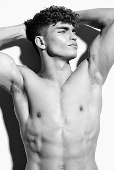 man torso bicep fashion model stylish naked fitness shirtless caucasian adult body sport muscular person