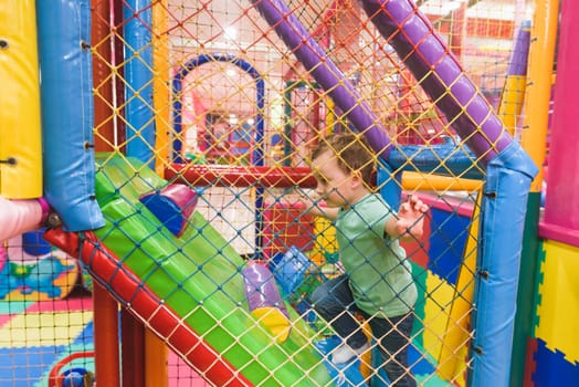Indoor playground with colorful plastic balls for children