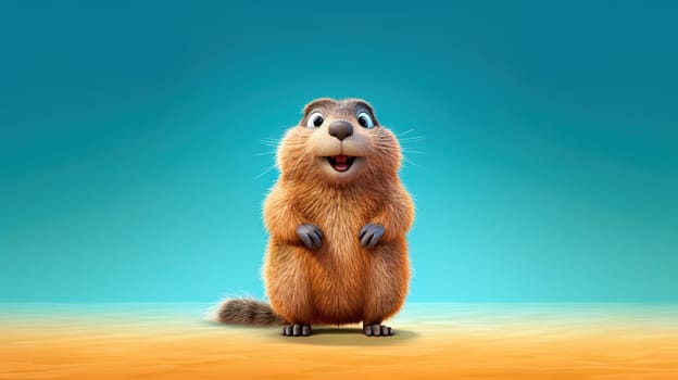 Adorable little cartoon squirrel - generative AI - AI generated
