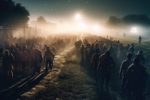 Refugee. Due to war, climate change, and global political issues, the refugee problem is gaining momentum. Hungry children, migrate to Europe, humanitarian demographic catastrophe. Crisis.