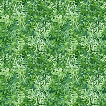 Seamless pattern: watercolor grass green lawn. Repeating leaf pattern. Realistic drawing. AI