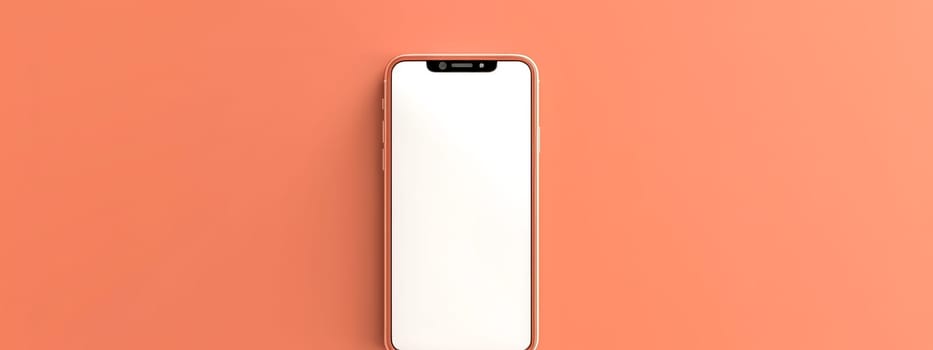 modern smartphone, mockup, banner, made with Generative AI. High quality illustration