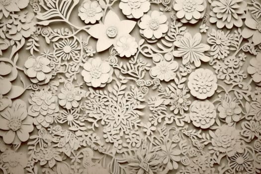 Vintage paper cut background created with generative AI technology