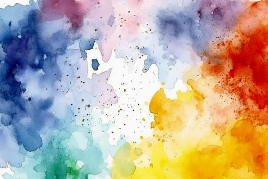 Watercolor background on white created with generative AI technology