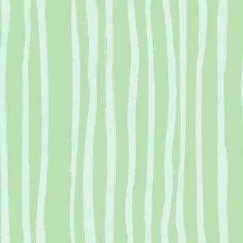 Hand drawn seamless pattern with soft pastel green vertical stripes. Modern striped abstract geomentic design, graphic minimalist print for wrapping paper textile wallpaper