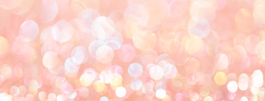 sparkles of rose glitter abstract background. Copy space. banner.