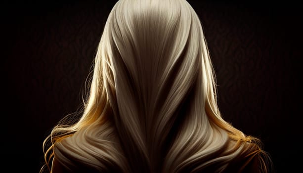 Beautiful long Hair. Beauty woman with luxurious straight blonde hair. generative ai