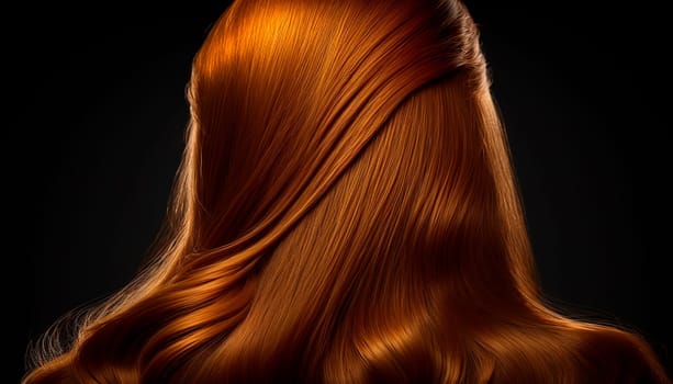 Beautiful long Hair. Beauty woman with luxurious ginger hair. generative ai