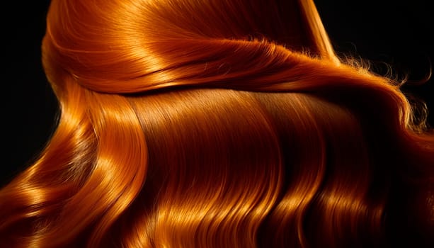 Beautiful long Hair. Beauty woman with luxurious ginger hair. generative ai