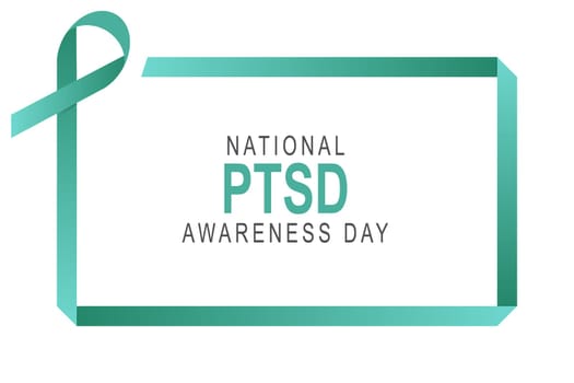 National PTSD Awareness Day background. Educating your self and others about the illness. Vector illustration.