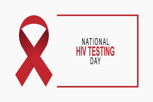 National HIV Testing Day background. Awareness about the importance of testing for HIV. Vector illustration.