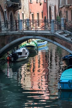 Characteristic bridge over one of the Venetian canals