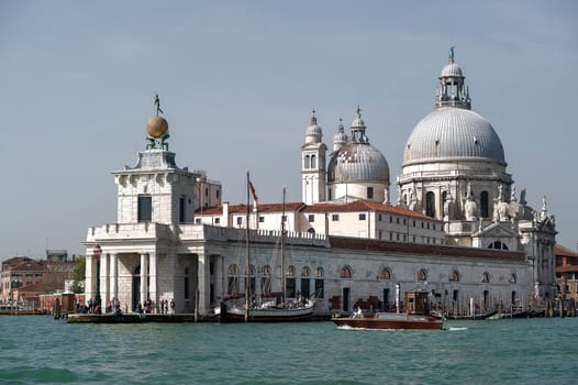 Typical view of Venice with Basilica Santa Maria della Salute