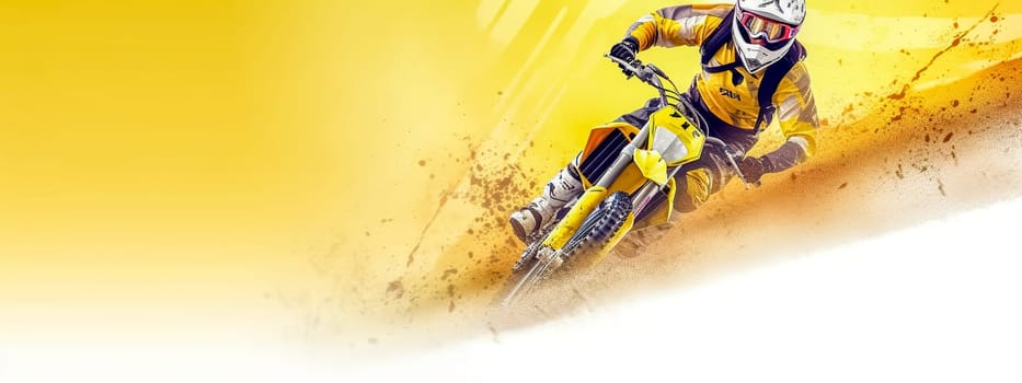 motocross racing, made with Generative AI. High quality illustration