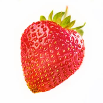 Red berry strawberry isolated on white background.