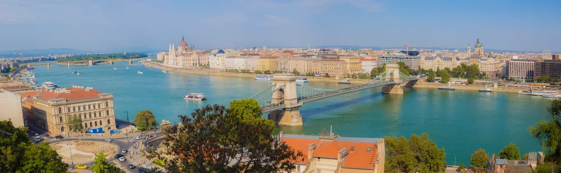 Panorama of the city of Budapest, Hungary.
