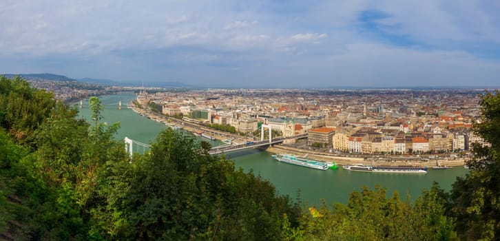 Panorama of the city of Budapest, Hungary.
