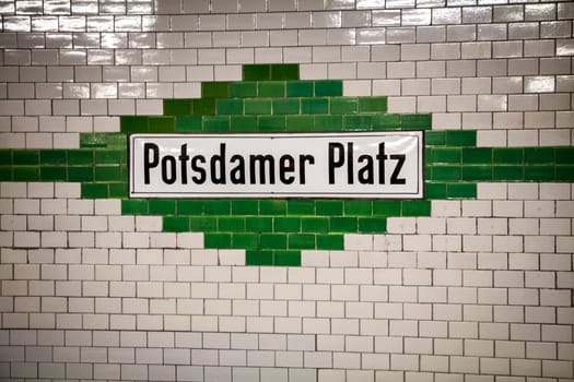 U-bahn (subway) station Potsdamer Platz in Berlin.