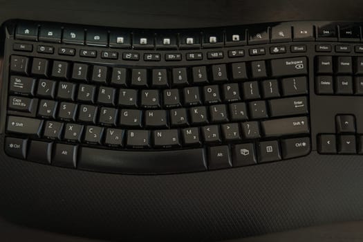 Keyboard with letters in Hebrew and English - Wireless keyboard - Top View