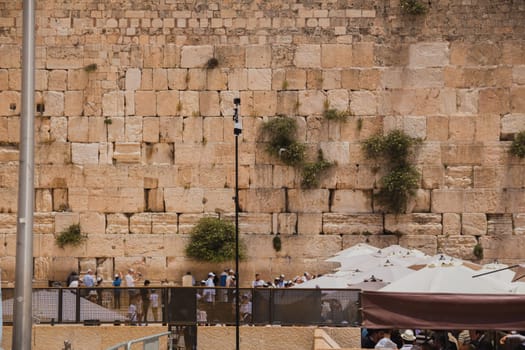 Jerusalem, Israel - May 9, 2016: 360 degrees video cameras system in filmed production at the Western Wall in the old city of Jerusalem Israel.