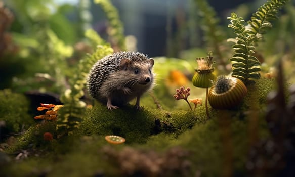 Planet biodiversity, wildlife concept, environment day. Generative AI. High quality illustration