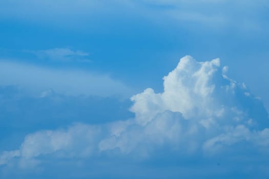 White Cloud fluffy over blue sky nature cloudscape background abstract season and weather