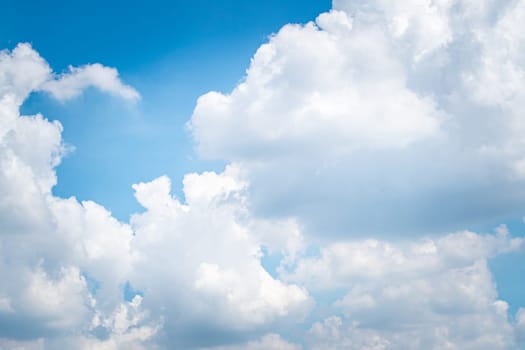Cumulonimbus clouds. cumulus cloud. Puffy or cotton like or fluffy cloud blue sky white fluffy clouds over blue sky landscape.