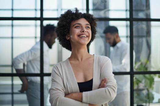 Portrait of a young business woman in an modern office