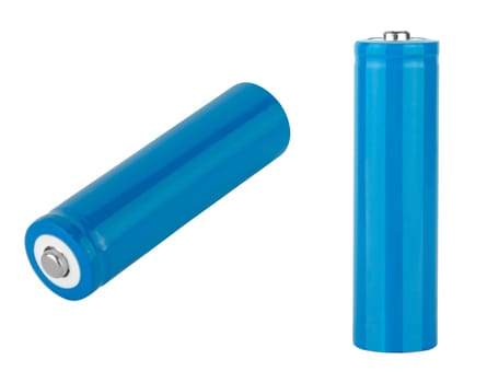 ICR18650 rechargeable battery white background in insulation