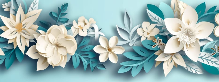 paper cut art style, banner, made with Generative AI. High quality illustration