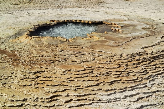 Steaming springs and fumaroles in the geothermal area of Hveravellir, Iceland