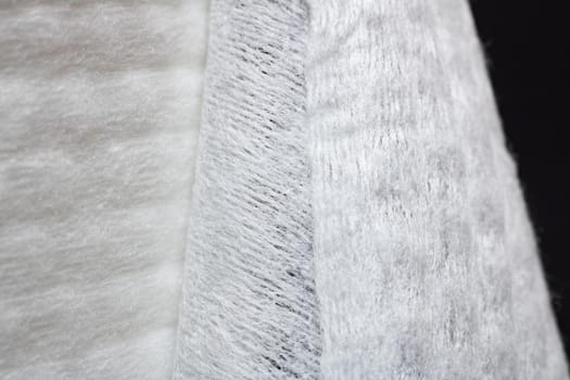 White cotton fabric close up, background or texture