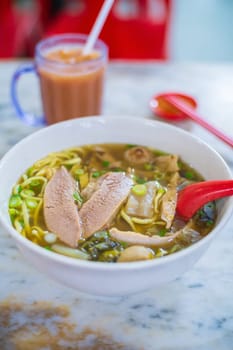 Malaysia famous food, beef noodle chinese style