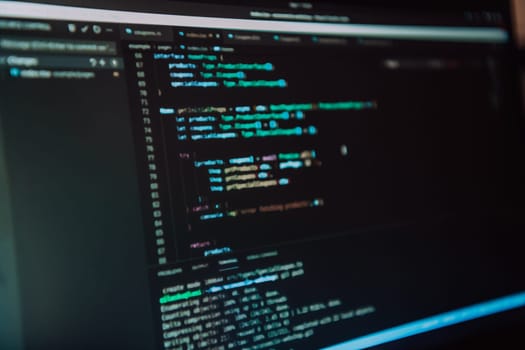 Close-up photo of programming language code. High quality photo